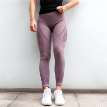 Load image into Gallery viewer, Seamless Mesh Flex Tummy Push Up Leggings