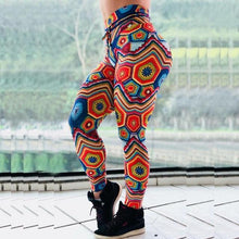Load image into Gallery viewer, High Waist Designer Crochet Knit Print Push Up Leggings