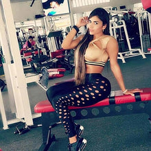 Load image into Gallery viewer, Dot Hollow Power Push Up Fitness Leggings
