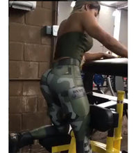 Load image into Gallery viewer, NEW - 3D Jungle Commando Goddess Print Push Up Fitness Leggings