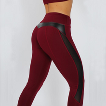 Load image into Gallery viewer, Black Mesh Splice Fitness Leggings
