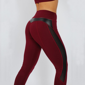 Black Mesh Splice Fitness Leggings