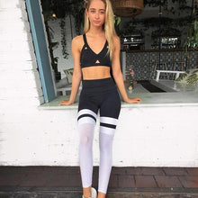 Load image into Gallery viewer, High Waist Dash Hollow Out Fitness Leggings
