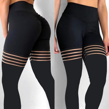 Load image into Gallery viewer, Black Hollow Spliced Leggings
