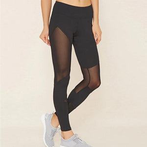 Hot Sale - Black Mesh Splice Push Up Leggings