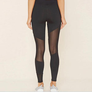 Hot Sale - Black Mesh Splice Push Up Leggings