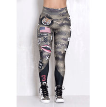 Load image into Gallery viewer, Armed Forces Tummy Control Push Up Print Leggings
