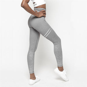 High Waisted Glittered Push Up Workout Leggings