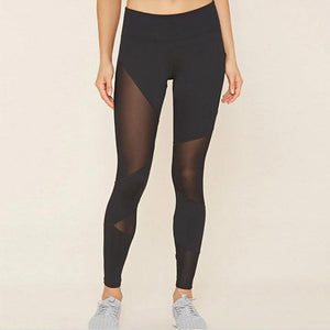 Hot Sale - Black Mesh Splice Push Up Leggings