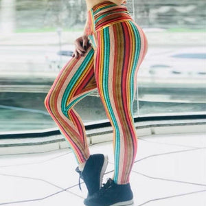 Retro Hippy Striped Leggings