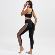 Load image into Gallery viewer, High Waisted Bum Scrunch Mesh Patchwork Push Up Workout Leggings
