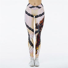 Load image into Gallery viewer, V-Taper Power She Warrior Print Push Up Fitness Leggings
